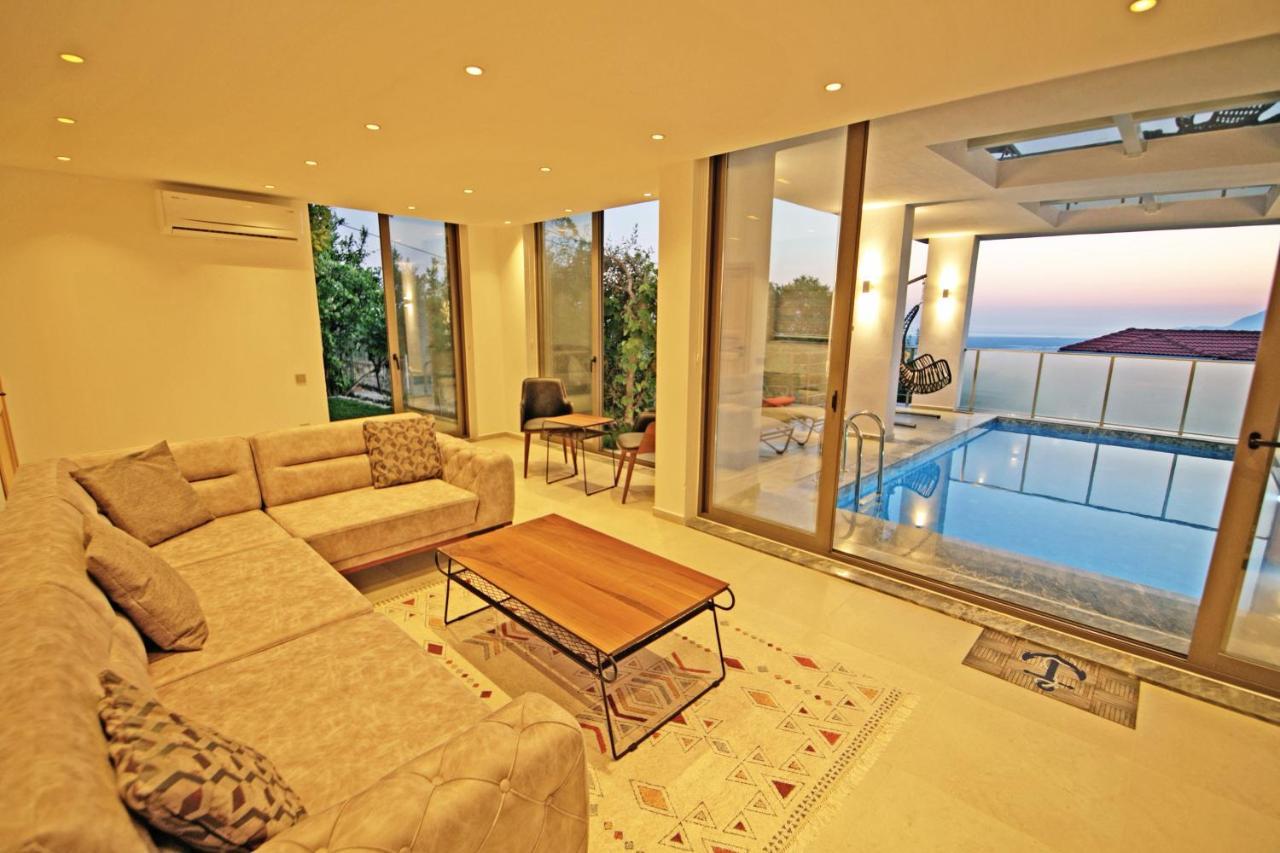 Villa With A Private Heated Pool, Jacuzzi, Overlooking Spectacular Views Of The Sea Kaş Exteriér fotografie